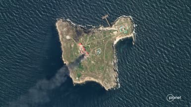 L'île aux serpents prise en photo le 6 mai 2022. 