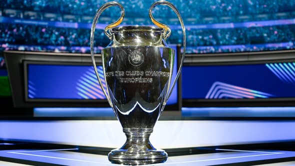 Le trophée de la Ligue des champions lors du tirage au sort de l'édition 2024-2025, le 29 août 2024.