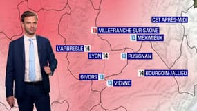 Météo Rhône: un lundi pluvieux, jusqu'à 14°C attendus à Lyon