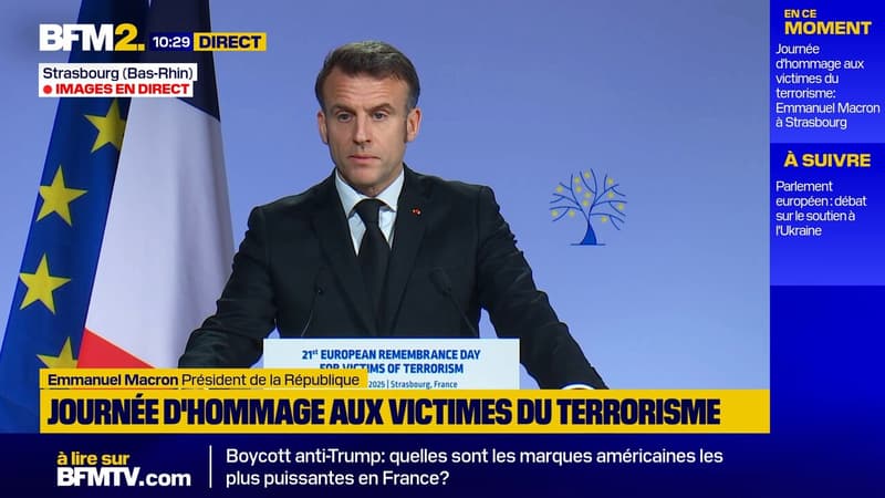 Emmanuel Macron rend hommage aux victimes du terrorisme