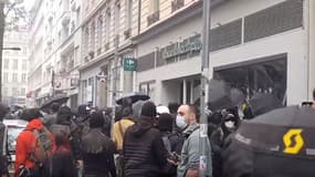 Des dégradations en marge du cortège de la manifestation du 1er mai à Lyon