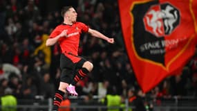 Benjamin BOURIGEAUD lors de Rennes-Milan le 22/02/2024
