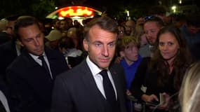Emmanuel Macron le 12 septembre 2024 au Havre. 