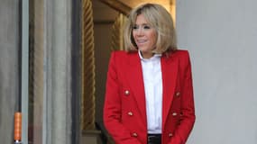 Brigitte Macron à l'Elysée le 27 février 2018 à Paris.