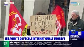 Manosque : les agents de l'école internationale en grève 