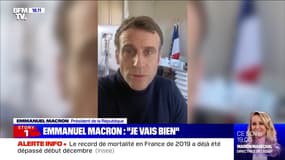 Story 3 : Je vais bien", rassure Emmanuel Macron sur son état de santé dans une vidéo - 18/12