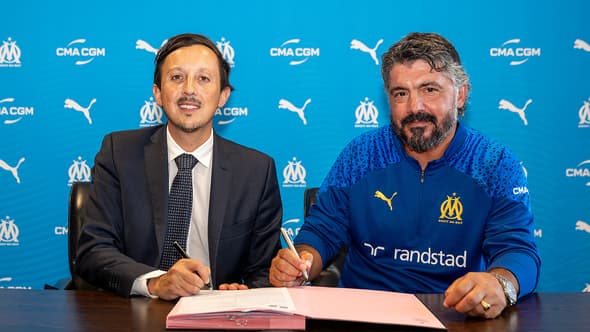 Gennaro Gattuso nommé entraîneur de l'OM, le 27 septembre 2023