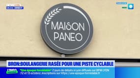 Bron : une boulangerie rasée pour créer une piste cyclable