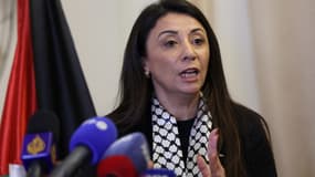 La représentante de l'Autorité palestinienne en France, Hala Abou-Hassira, à Paris, le 18 octobre 2023.