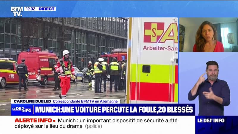 Foule percutée par une voiture à Munich: au moins 20 blessés dont deux grièvement