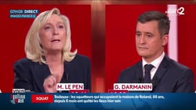 Un débat cordial entre Marine Le Pen et Gérald Darmanin