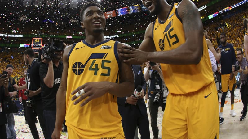Donovan Mitchell et Derrick Favors