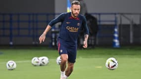 Neymar à l'entraînement du PSG à Tokyo le 31/07/2023