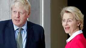 Le Premier ministre britannique Boris Johnson et la présidente de la Commission européenne Ursula von der Leyen, le 8 janvier 2020 à Londres