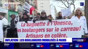 Inflation: les boulangers mobilisés à Paris