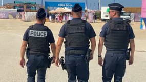 Les policiers du groupe de sécurité de proximité déployés sur le littoral marseillais. 