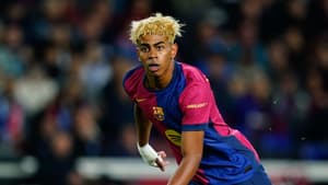 Lamine Yamal lors de la demi-finale aller de la Ligue des champions entre le Barça et l'Inter (3-3), le 30 avril 2025