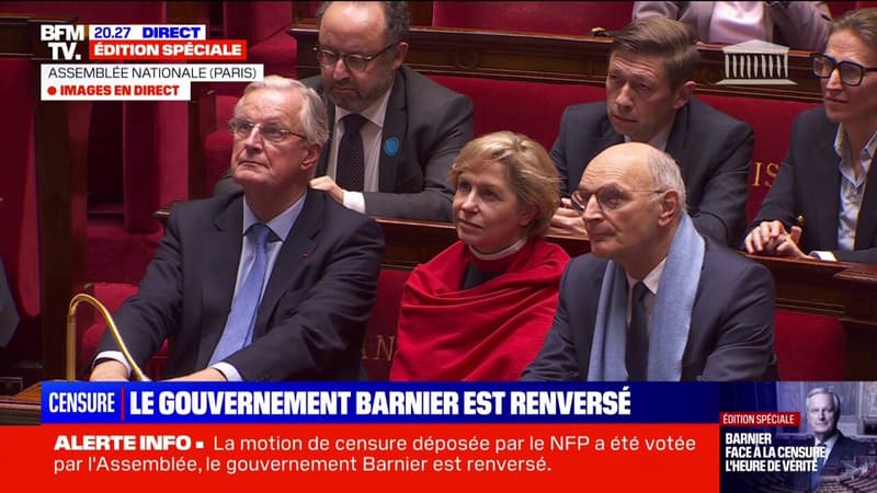 La motion de censure déposée par la gauche contre le gouvernement de Michel Barnier a été adoptée par l'Assemblée nationale