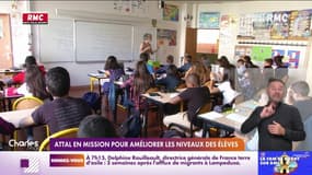 Attal en mission pour améliorer les niveaux des élèves