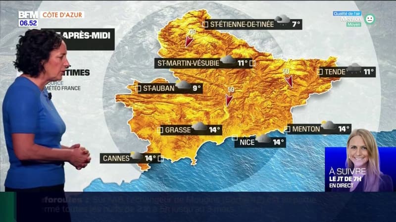 Météo Côte d’Azur: des nuages bien présents et un peu de pluie ce jeudi, 9°C à Saint-Auban, 14°C à Nice