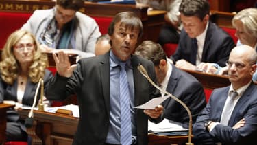 Le ministre de la Transition écologique et solidaire Nicolas Hulot, le 30 mai 2018 à l'Assemblée nationale à Paris.