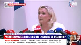 Marine Le Pen souhaite "baisser la contribution" française à l'Union européenne, pas la supprimer