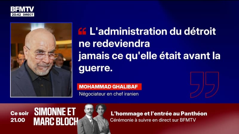 Pour Mohammad Ghalibaf, négociateur en chef iranien, "l'administration du détroit d'Ormuz ne reviendra jamais à ce qu'elle était avant la guerre"