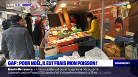 Gap: affluence chez le poissonnier avant le réveillon de Noël 