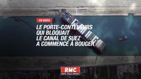 Le porte-conteneurs de 400 mètres de long, qui bloquait le Canal de Suez, a commencé à bouger