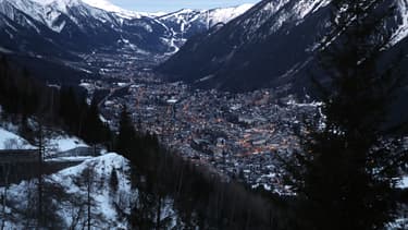 Une vue de Chamonix prise le 13 février 2020.