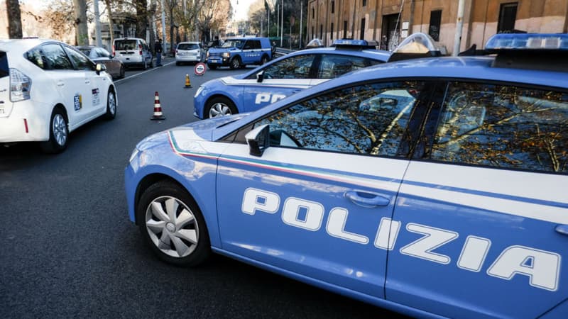 Une voiture de la police italienne. (Illustration)