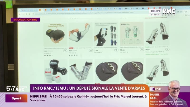 Info RMC : un député signale la vente d'arme sur le site chinois Temu