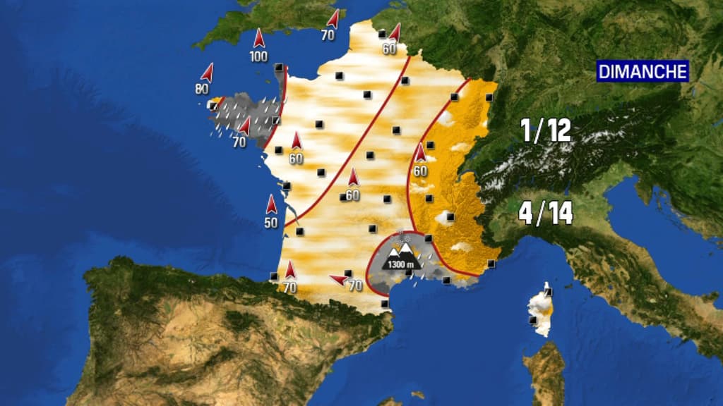 Les prévisions météo du dimanche 13 février 2022 