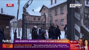 Des sportifs français visitent le camp d'Auschwitz