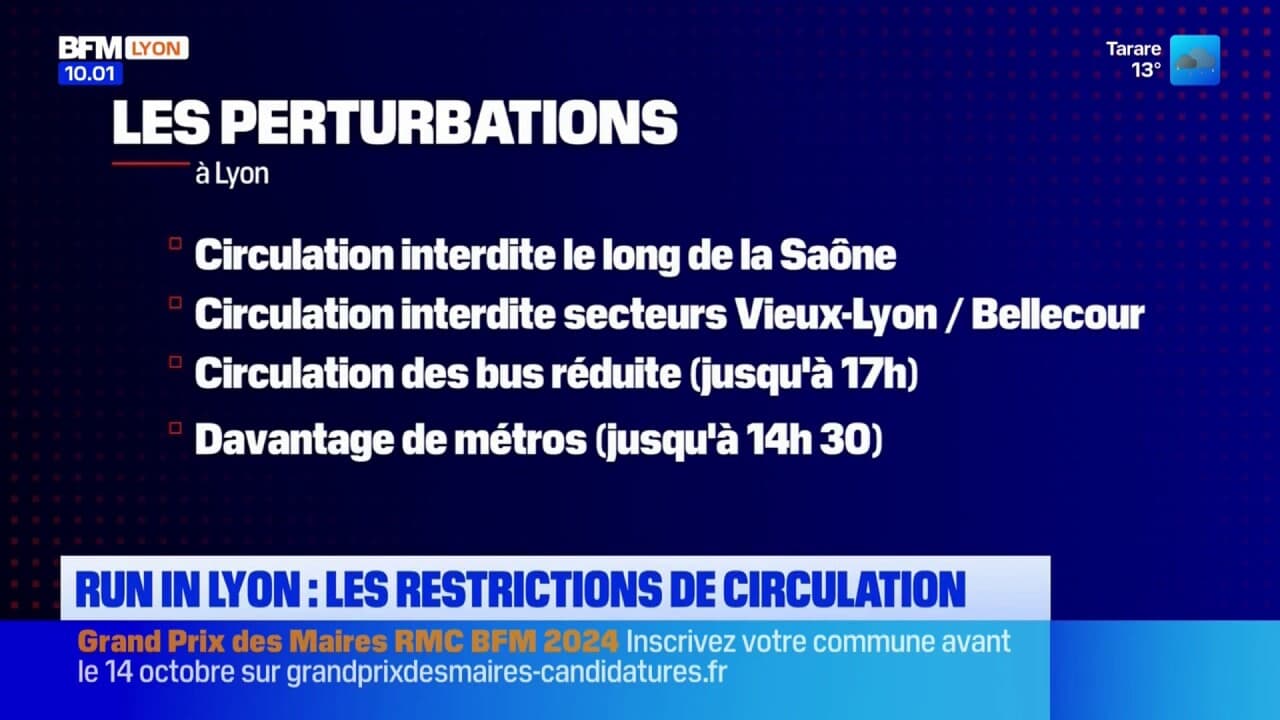 Run'In Lyon: les coureurs s'élancent ce dimanche, le point sur les restrictions de circulation (1/1)