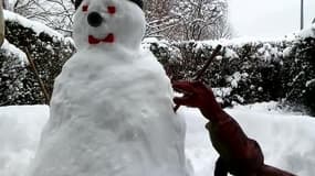 Joli bonhomme de neige à Courdimanche dans le Val-d'Oise - Témoins BFMTV