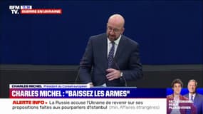 Charles Michel, président du Conseil européen s'adresse aux soldats russes: "Baissez les armes !"