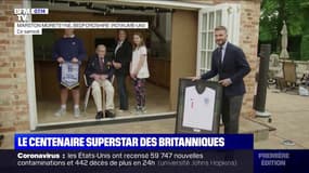 "Captain Tom", le centenaire superstar des Britanniques, a reçu la visite de David Beckham