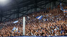 Des supporters de l'OM au stade Vélodrome, le 15 août 2023