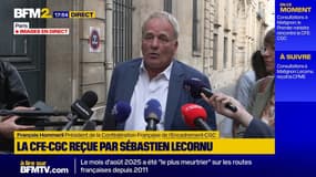 💬"On a eu un interlocuteur dont on avait l'impression qu'il était prêt à nous entendre", lance François Hommeril, Président de la Confédération Française de l'Encadrement-CGC après sa rencontre avec Sébastien Lecornu.