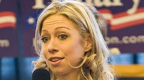 Chelsea Clinton, lors d'un meeting en faveur de sa mère en 2008, dans le Winsconsin.