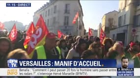 Près de 400 personnes manifestent à Versailles contre le sommet "Choose France"