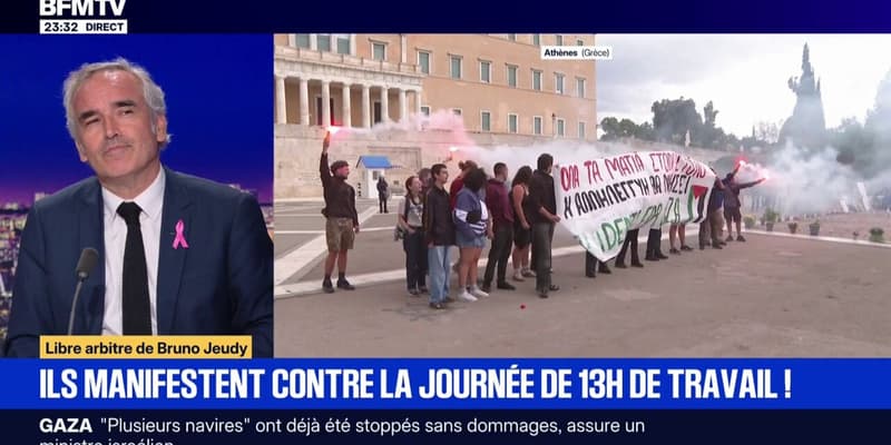 LIBRE ARBITRE DE BRUNO JEUDY - Le projet de journée de 13 heures de travail déclenche une grève générale en Grèce