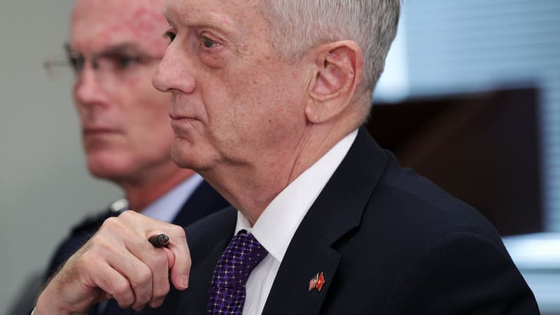 Le secrétaire d'Etat à la Défense James Mattis, le 8 août 2017 à Arlington aux Etats-Unis. 