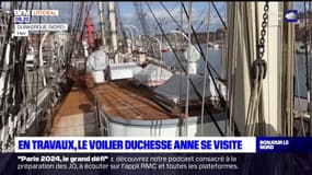 Dunkerque: en travaux, le voilier Duchesse Anne se visite