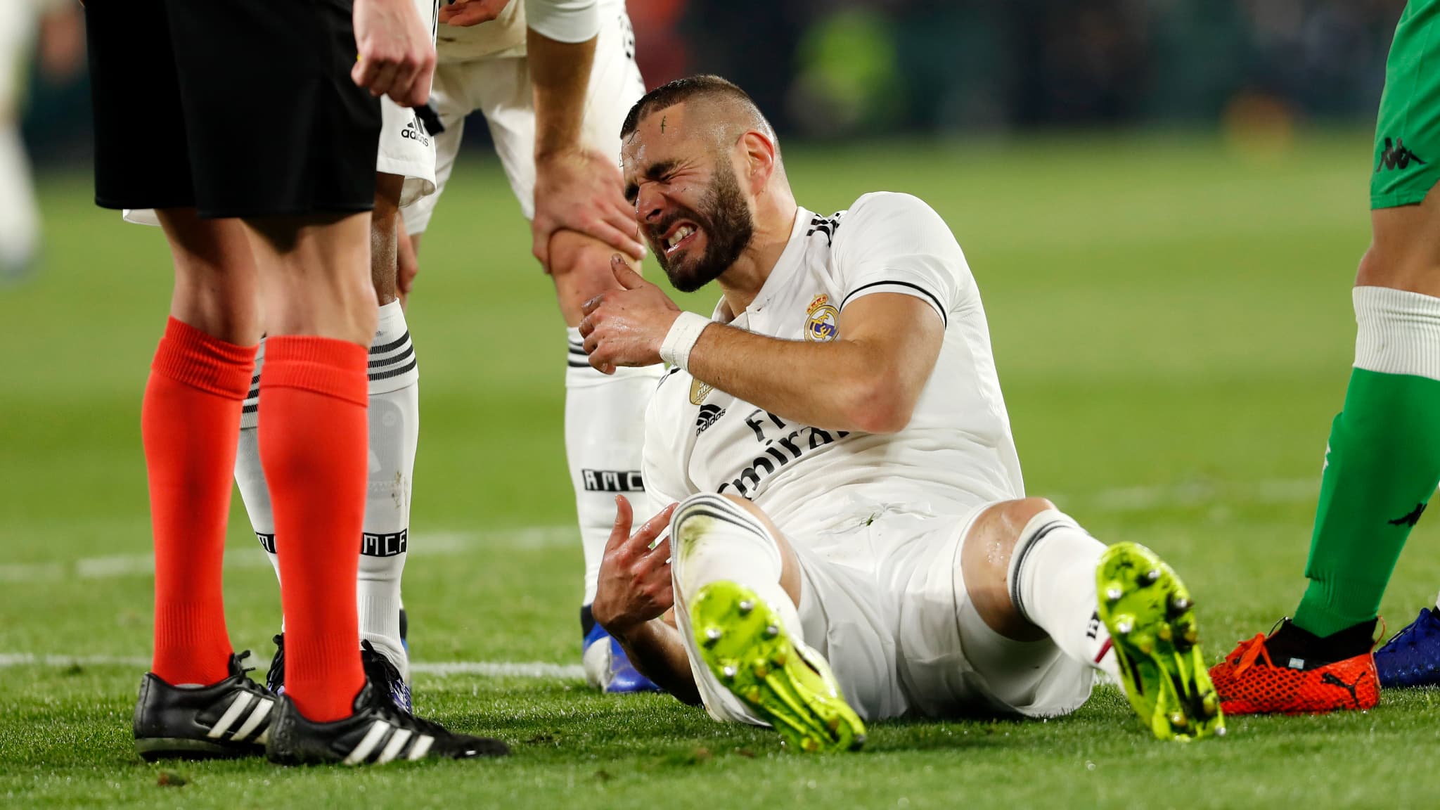 Karim Benzema après sa blessure contre le Betis