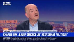 Charlie Kirk: "Nul ne doit mourir simplement pour avoir mis des idées, quoi qu'on pense des idées", estime Alain Bauer, professeur de criminologie au CNAM