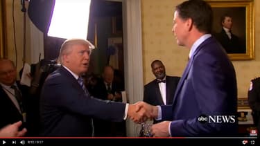 Donald Trump et James Comey à la Maison Blanche, le 22 janvier.