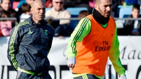 Zinédine Zidane et Karim Benzema