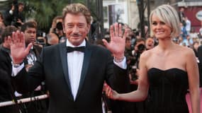 Johnny et Laeticia Hallyday à Cannes le 17 mai 2009.